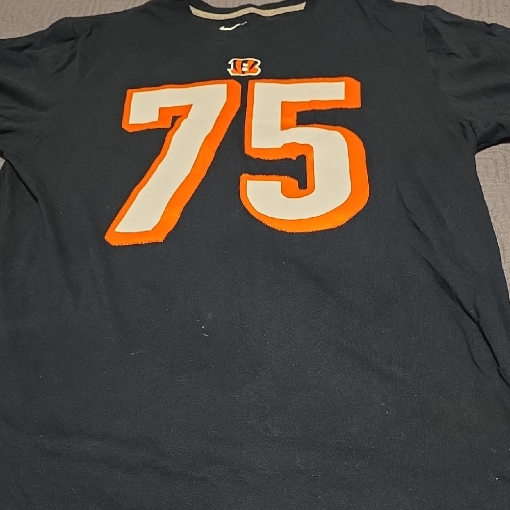Nike Men's Black and Orange Jersey